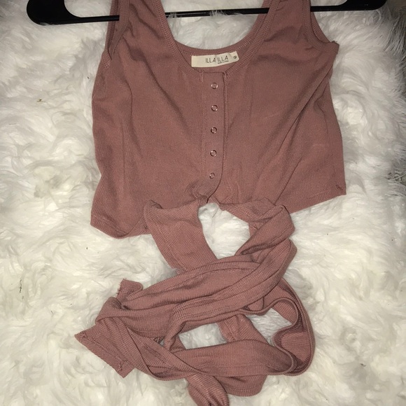 pink waist wrap tank top - Picture 2 of 2